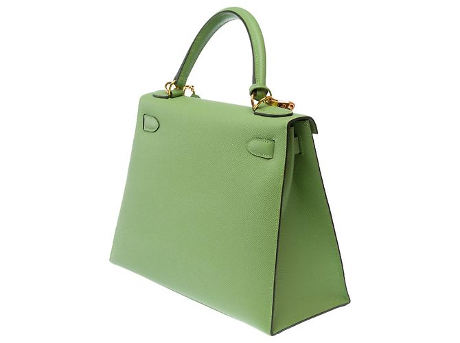 Hermès HERMES Kelly 28 Tasche aus grünem Leder - 103667 - Ansicht 5