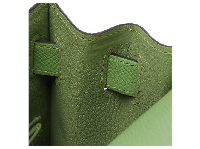 Hermès HERMES Kelly 28 Tasche aus grünem Leder - 103667 - Ansicht 7