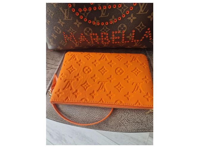 Louis Vuitton Neverfull GM Marbella Marrone Arancione - vista 4