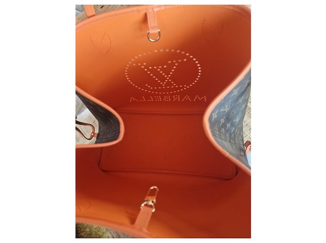 Louis Vuitton Neverfull GM Marbella Marrone Arancione - vista 7