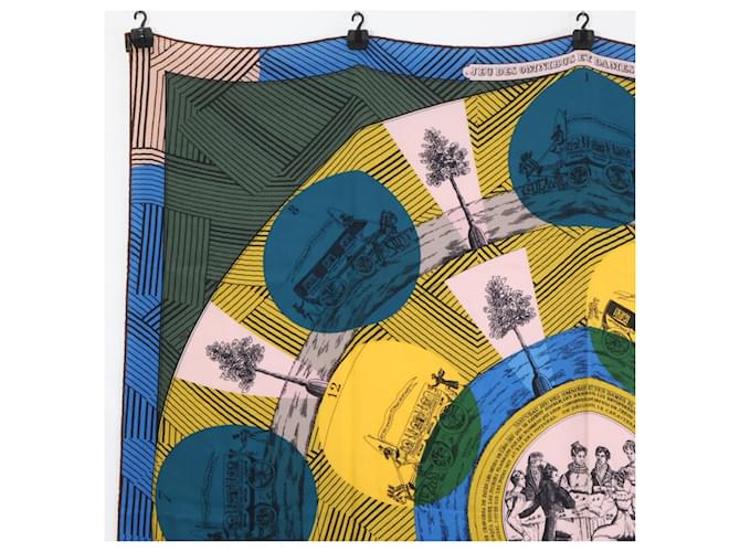 Hermès Sciarpa Hermes Jeu des Omnibus et Dames Blanches Multicolore - vista 2