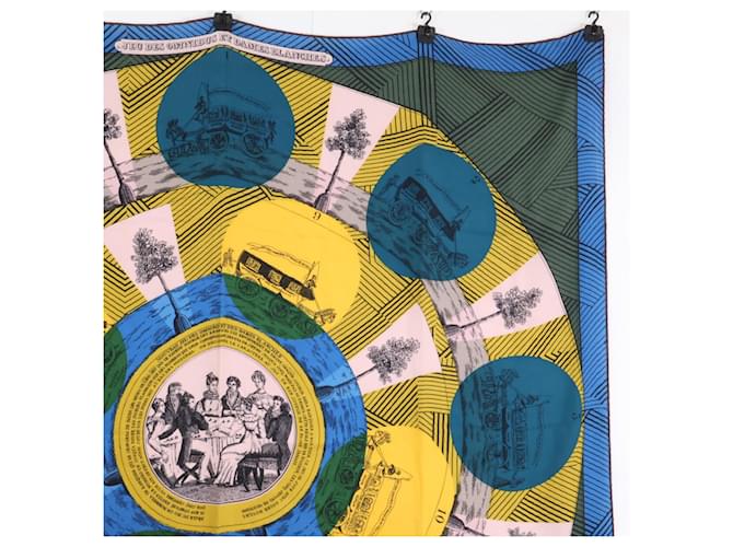 Hermès Sciarpa Hermes Jeu des Omnibus et Dames Blanches Multicolore - vista 3
