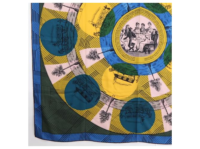 Hermès Sciarpa Hermes Jeu des Omnibus et Dames Blanches Multicolore - vista 4