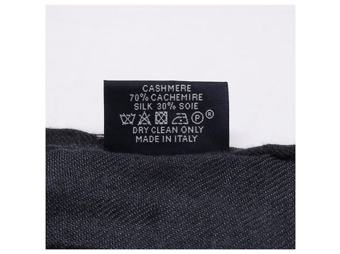 Hermès Sciarpa in cashmere e seta a pois Hermes Marrone Arancione - vista 8