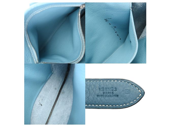 Hermès Borsa a tracolla Hermes Trim 35 Blue Jean - vista 11