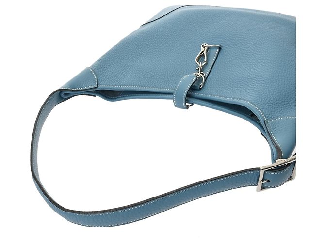 Hermès Borsa a tracolla Hermes Trim 35 Blue Jean - vista 4
