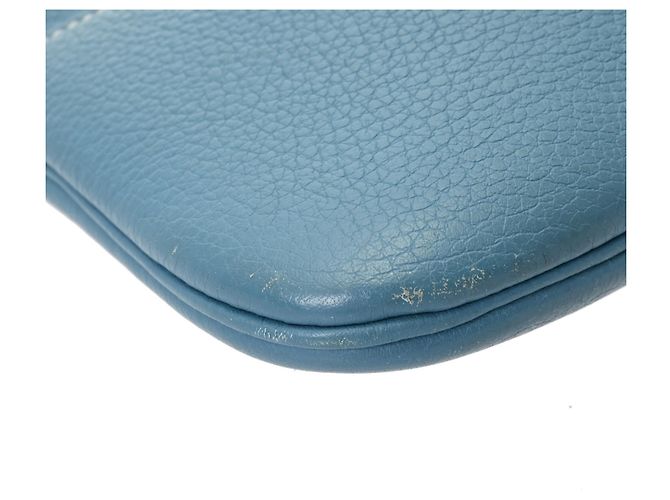 Hermès Borsa a tracolla Hermes Trim 35 Blue Jean - vista 6