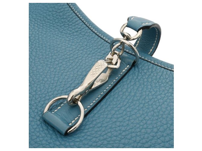 Hermès Borsa a tracolla Hermes Trim 35 Blue Jean - vista 7