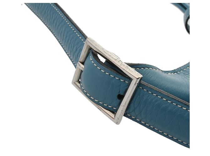 Hermès Borsa a tracolla Hermes Trim 35 Blue Jean - vista 8