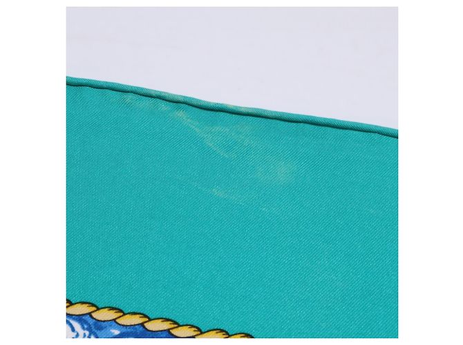 Hermès Hermes Vive le Vent Carré 90 Sciarpa in seta Multicolore Verde - vista 6