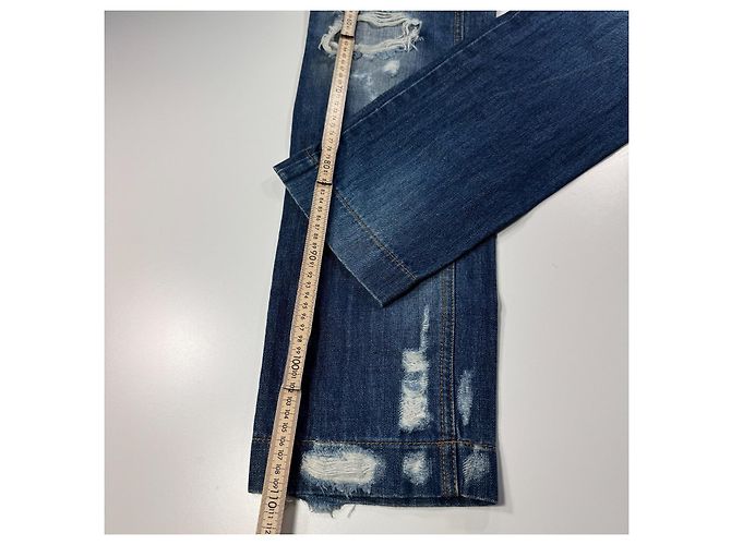 Jeans in denim blu con effetto vissuto Dolce & Gabbana - vista 6
