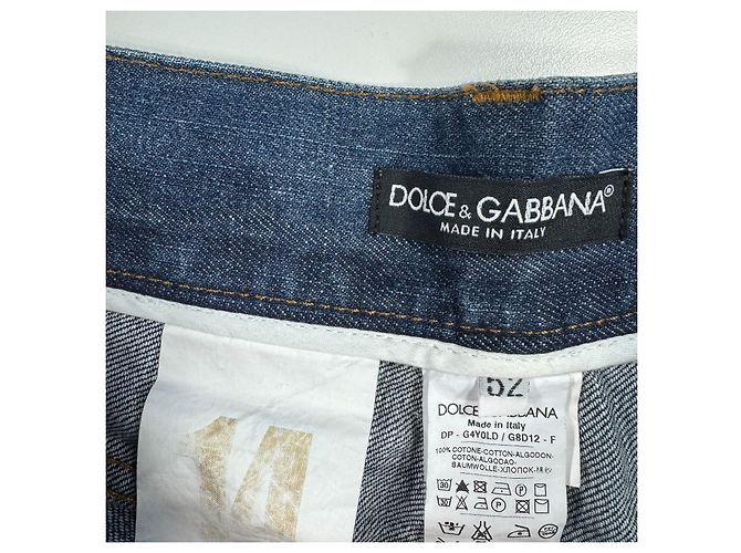 Jeans in denim blu con effetto vissuto Dolce & Gabbana - vista 9