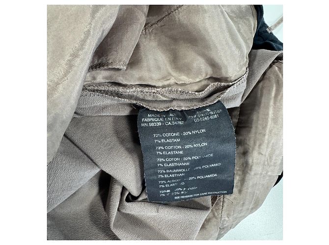 Pantalones de mezcla de algodón beige para mujer Prada Talla 46 - vista 10
