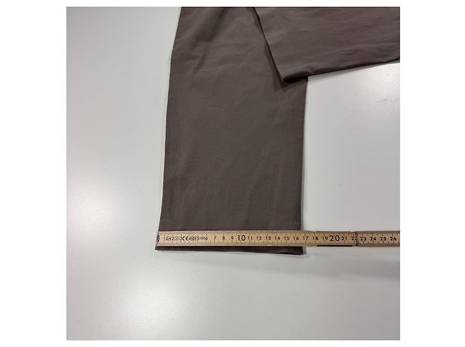 Pantalones de mezcla de algodón beige para mujer Prada Talla 46 - vista 8