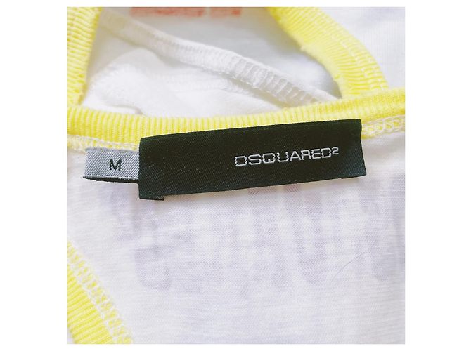 Dsquared2 Canotta in cotone bianca con stampa cactus Bianco Rosso Blu Verde - vista 5