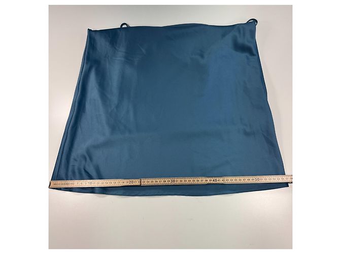Vestido lencero de satén azul Max Mara Leisure - vista 5