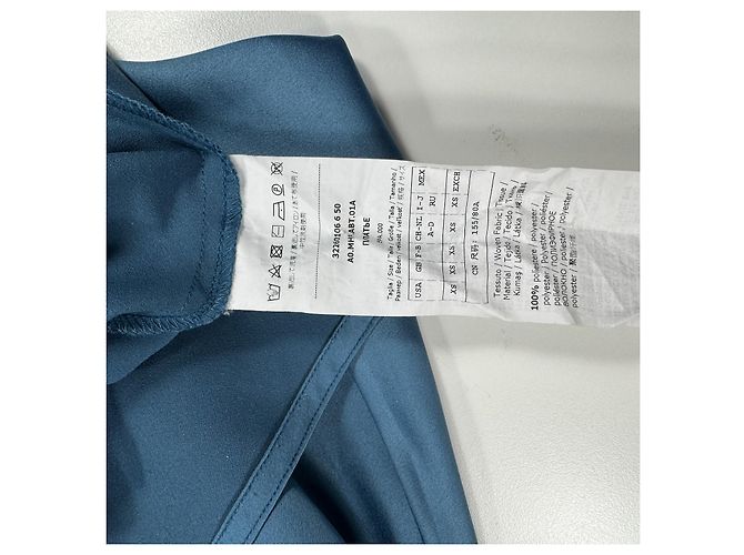 Vestido lencero de satén azul Max Mara Leisure - vista 8