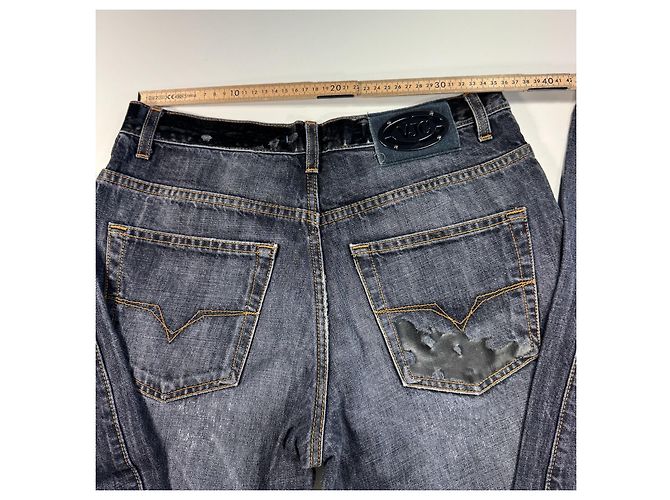 Medusa Jeans in Denim Nero Lavato da Uomo Versace Grigio antracite - vista 3