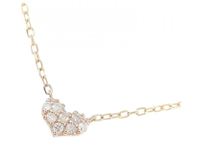 Autre Marque Collana in oro rosa K10 e diamanti - vista 3