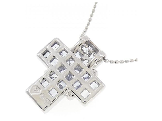 Autre Marque Collana in oro bianco Au750 con zaffiro e diamante Argento - vista 4
