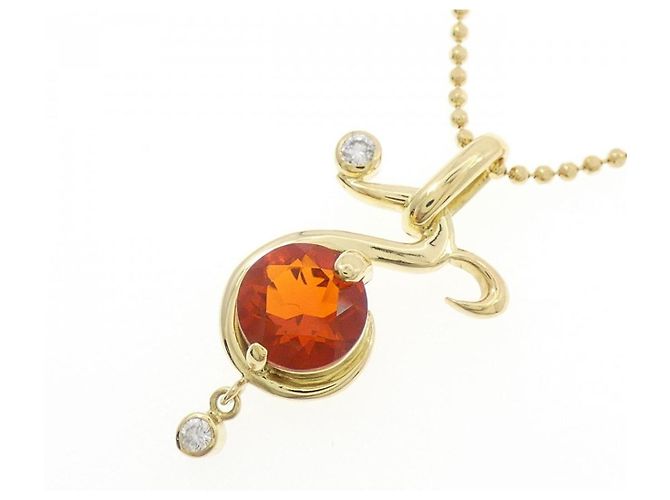 Autre Marque Collana in oro Au750 con opale e diamante D'oro - vista 3