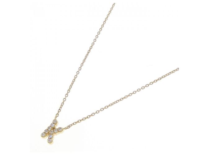 Autre Marque Au750 Diamant Initial K Halskette Golden - Ansicht 2