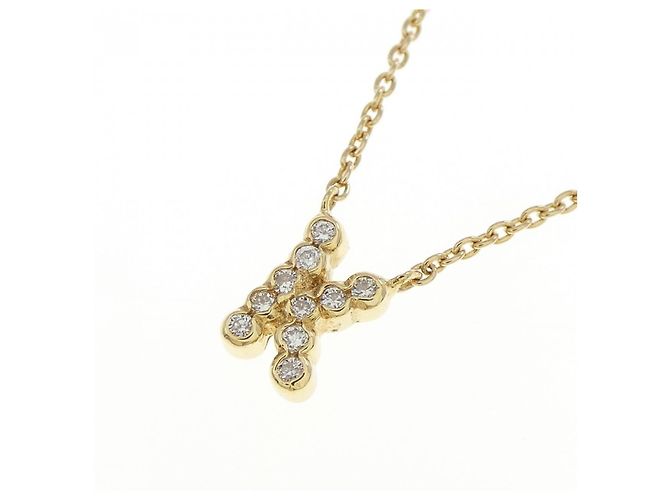 Autre Marque Au750 Diamant Initial K Halskette Golden - Ansicht 3