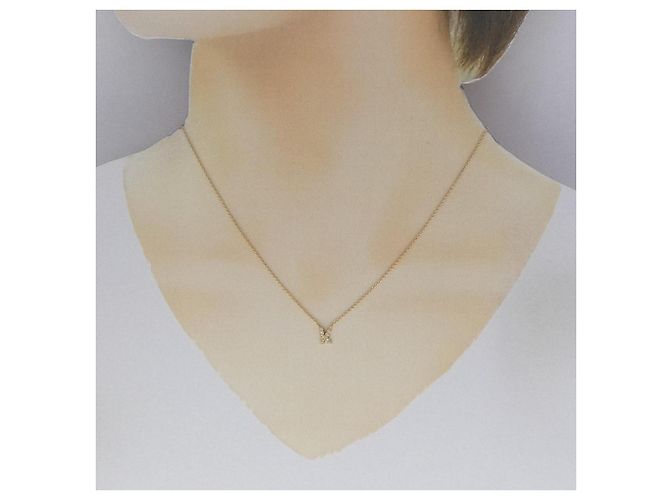 Autre Marque Au750 Diamant Initial K Halskette Golden - Ansicht 6
