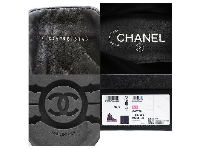 Timeless Chanel Matelasse Samtstiefel Schwarz - Ansicht 10