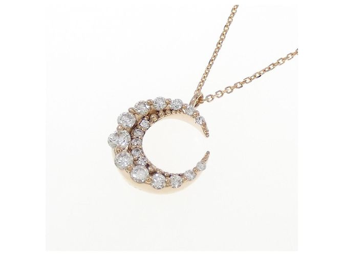 Autre Marque Collana Moon in Au750 e Diamanti Rosa - vista 3