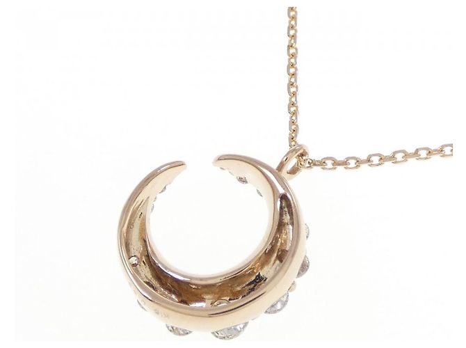 Autre Marque Collana Moon in Au750 e Diamanti Rosa - vista 4