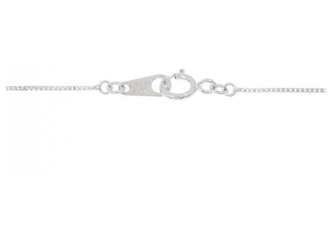 Autre Marque Collana con rubino e diamanti K14WG Argento - vista 5