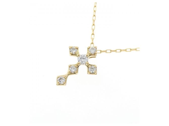 Autre Marque Collana a Croce con Diamanti Au750 D'oro - vista 3