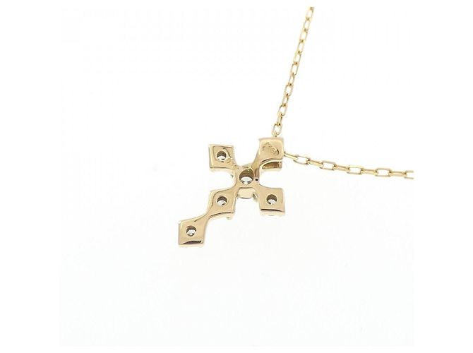 Autre Marque Collana a Croce con Diamanti Au750 D'oro - vista 4