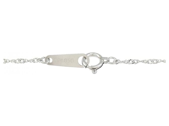 Autre Marque Collana a Fiore con Diamanti PT900/PT850 Argento - vista 5
