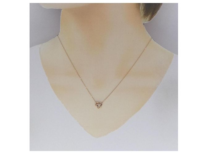 Autre Marque Collana Moon Star in Oro Rosa Au750 e Diamanti - vista 6