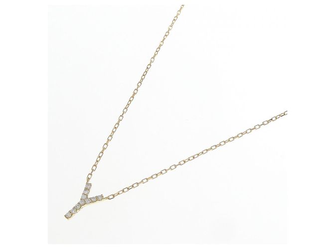 Autre Marque Au750 Diamant-Initialen-Y-Halskette Golden - Ansicht 2