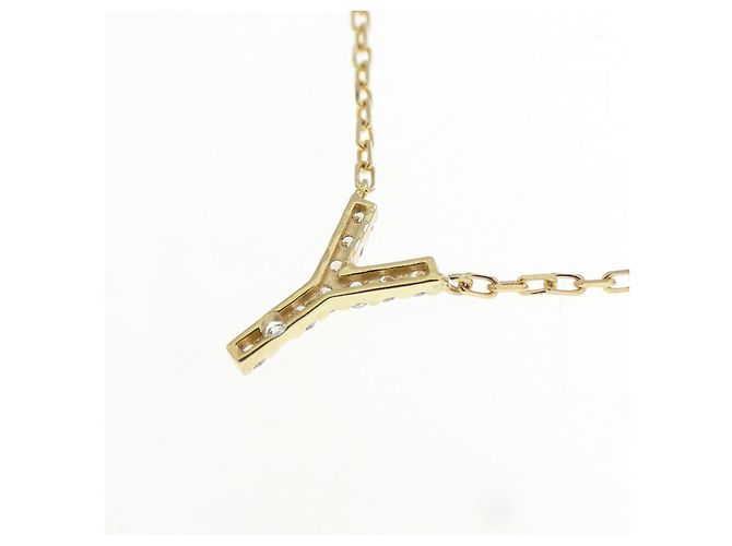 Autre Marque Au750 Diamant-Initialen-Y-Halskette Golden - Ansicht 4