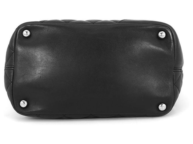 Borsa Tote CHANEL Cambon Line Coco Mark Medium in agnello CHANEL Nera da donna Nero - vista 3