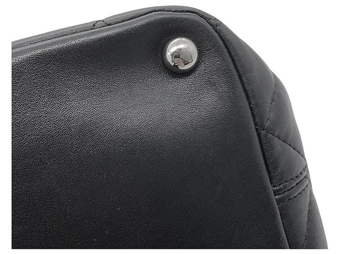 Borsa Tote CHANEL Cambon Line Coco Mark Medium in agnello CHANEL Nera da donna Nero - vista 6