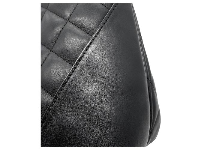 Borsa Tote CHANEL Cambon Line Coco Mark Medium in agnello CHANEL Nera da donna Nero - vista 9