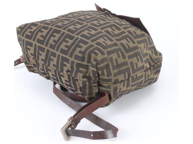 Fendi Zucca Leather Backpack, Rucksack, Shoulder Bag, Handbag, Brown, Women's - view 4