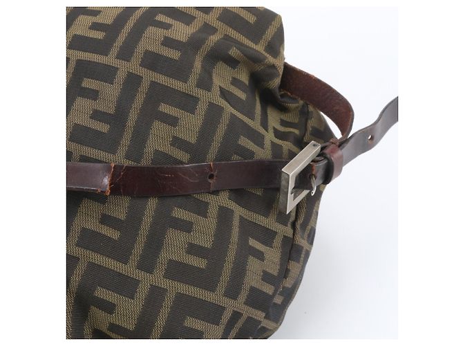 Fendi Zucca Leather Backpack, Rucksack, Shoulder Bag, Handbag, Brown, Women's - view 9