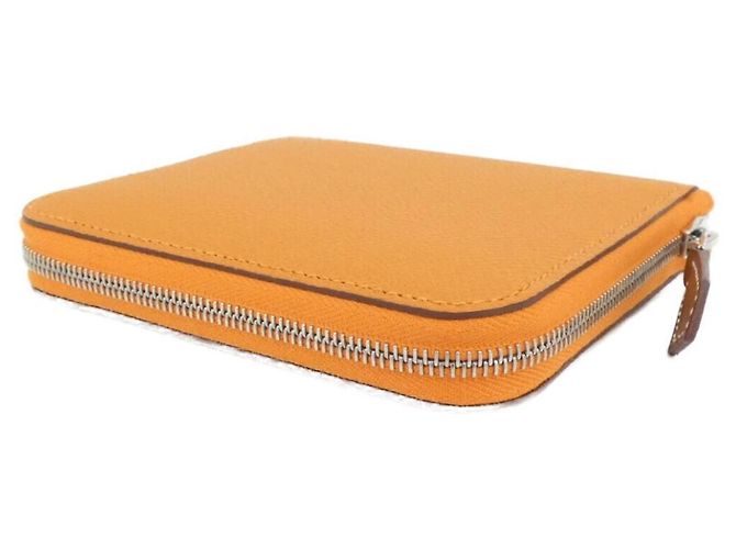Silk In Hermès Hermes MORS & CO Cartera compacta de seda Naranja - vista 2