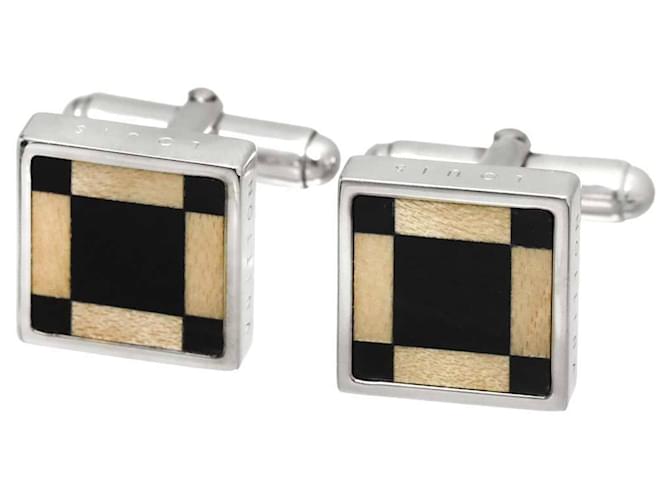 Louis Vuitton Gemelli Cavalier Cufflinks (Silver) LV Argento - vista 2
