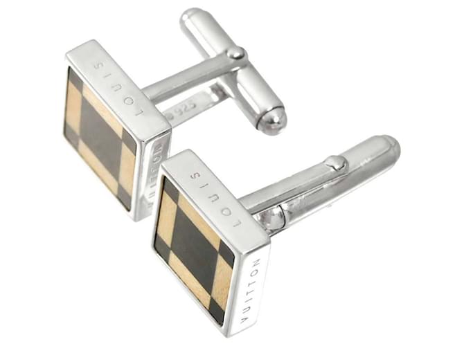 Louis Vuitton Gemelli Cavalier Cufflinks (Silver) LV Argento - vista 3