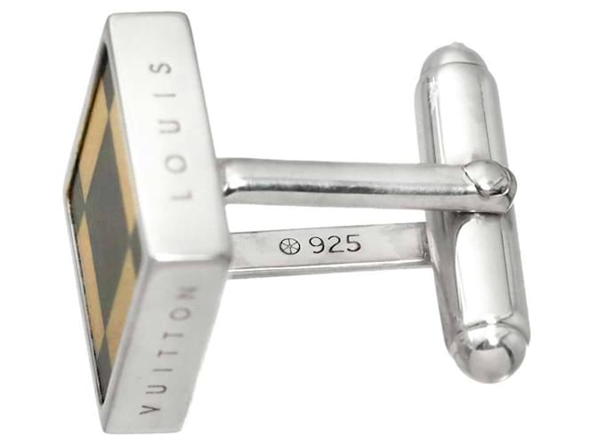 Louis Vuitton Gemelli Cavalier Cufflinks (Silver) LV Argento - vista 5
