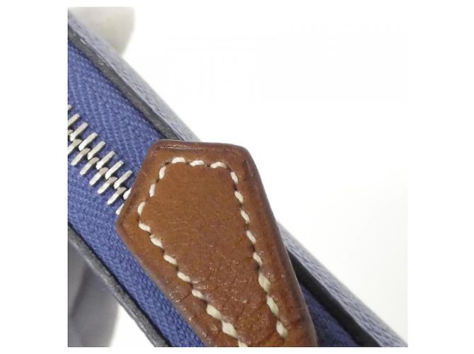 Hermès Hermes BRIDES DE GALA FANTOME POIS Silk In Compact Wallet Blu - vista 4