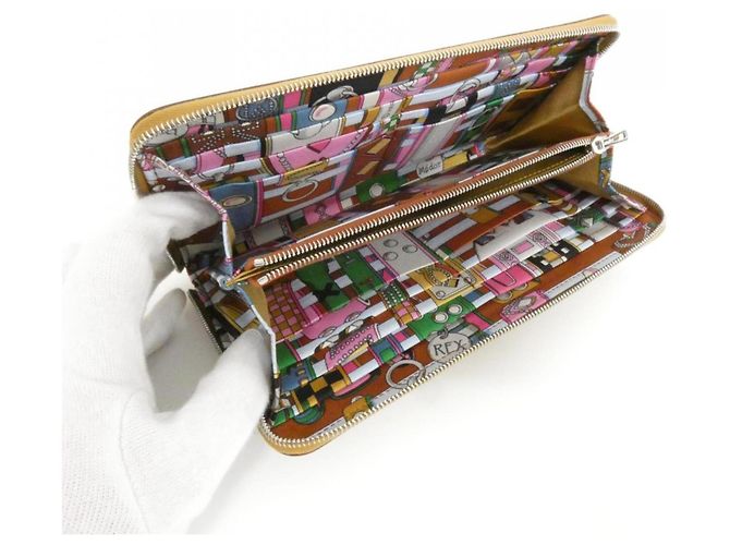 Hermès Hermes COLLIER DE CHIEN Silk In Classic Wallet Marrone - vista 3