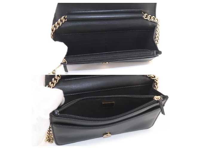 Chanel Boy Chain Wallet, Long Caviar Leather, Black, Gold Hardware. Schwarz - Ansicht 8